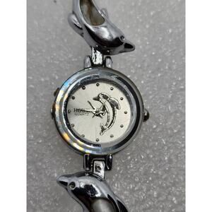 Dolphin Charmed Charm Trinket Bracelet Silver Orca porpoise Whale Dolphins Watch